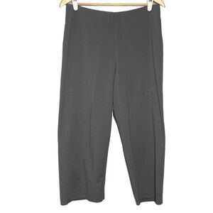 Eileen Fisher Organic Cotton Cropped Pants Size Medium M Wide Leg Crop Grey